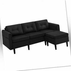 3-Sitzer Sofa mit Ottomane Modernes Ecksofa Bequeme Couch Sessel L-Form