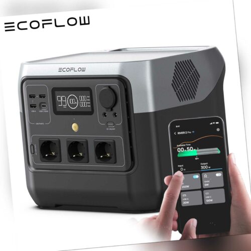 ECOFLOW RIVER 2 Pro Tragbare Powerstation 768Wh 1600W Max Outdoor Solargenerator