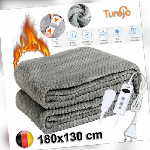 Heizdecke Wärmedecke Elektrisch Wärmeunterbett 180cm 9 Heizstufen &10 Std. Timer