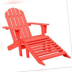 Tanne Adirondack Gartenstuhl mit Fußstütze Deckchair mehrere Auswahl vidaXL