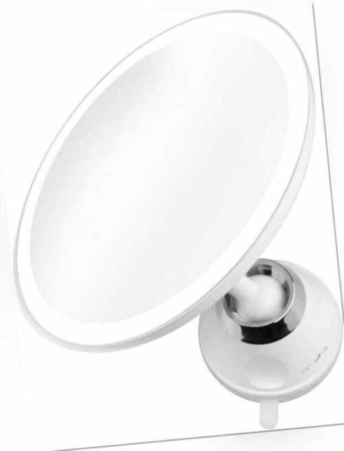 MEDISANA Kosmetikspiegel mit LED Beleuchtung Saugnapf Schminkspiegel 5-fach Zoom