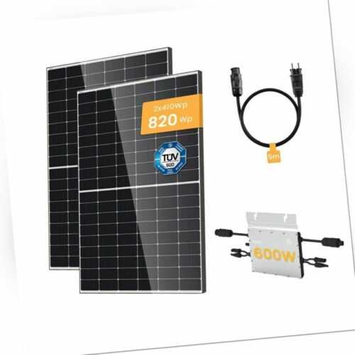 800W Balkonkraftwerk Solaranlage Photovoltaik Hoymiles 600W Steckerfertig HM-600