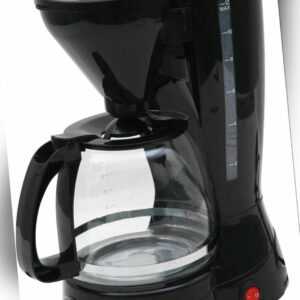 Kaffeemaschine 12 Tassen Filterkaffeemaschine Glas Kanne schwarz weiß 800W