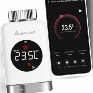 SALCAR Heizkörperthermostat TRV801W Thermostat Heizung Smart LCD WiFi Heizung