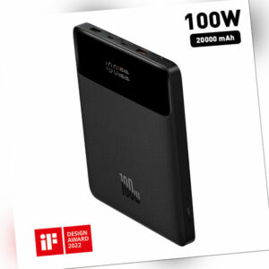 Baseus 100W Power Bank Notebook Handy Schnell Ladegerät Tragbar Externe Batterie