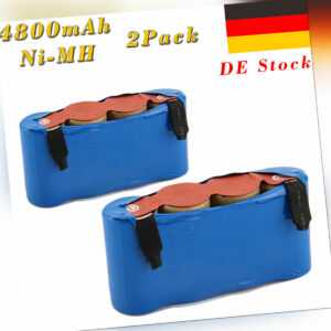 Creabest 2Pcs 4.8V 4.8Ah Ni-MH Akku für Kärcher Akkubesen BF9900 ABS-K55 K50 K85