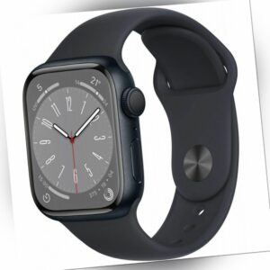Apple Watch Series 8 - Mitternacht Sportarmband Aluminiumgehäuse - 41mm - GPS -