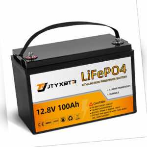 12V Lithium LiFePO4 Batterie Akku 100Ah BMS Solarbatterie Solaranlage Boot RV+