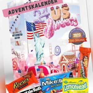 Adventskalender 2023 USA Süßigkeiten 24 Original Sweets aus Amerika Geschenk