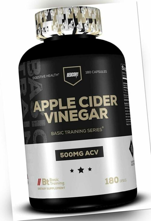 REDCON1 Apfelessig Kapseln für Darm Gesundheit & Gesund Stoffwechsel 180 Kappe