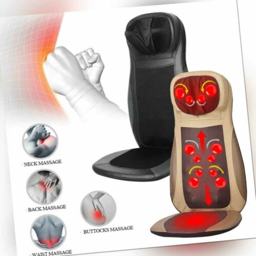Elektrisch Massagesitzauflage Massagematte Rückenmassagegerät für Rücken Nacken