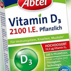 Abtei Vitamin D3 Pflanzlich 24 Kapseln veganes Nahrungsergänzungsmittel