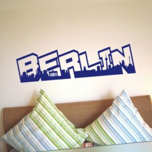 Wandtattoo Berlin Wandsticker Schriftzug Skyline 25 Farben Wandaufkleber Sticker