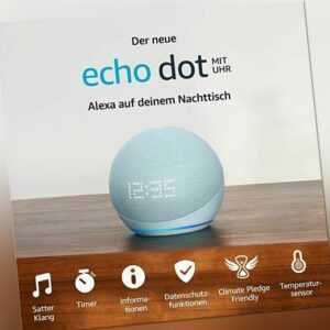 Amazon Echo Dot (5. Gen) Alexa Anthrazit Weiß Blau Grau mit & ohne Uhr Kids