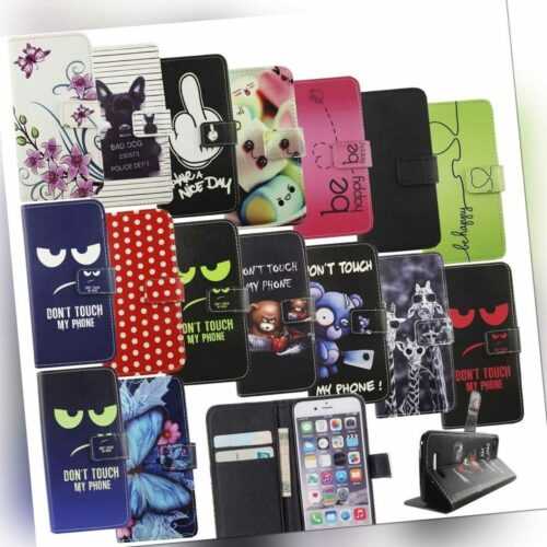 Schutz Handy Hülle für LG Google HTC ZTE Case Cover Tasche Wallet Kartenfach