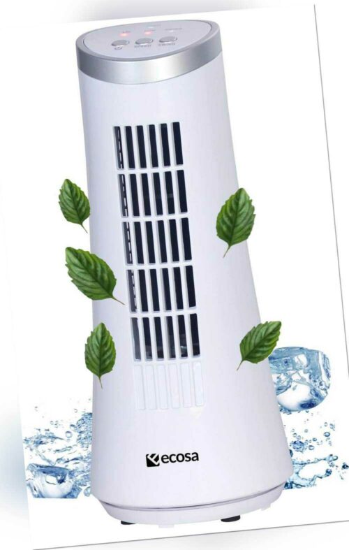 Turm Tischventilator Kleiner Ventilator Fan Luftkühler Windmaschine Ventila Weiß