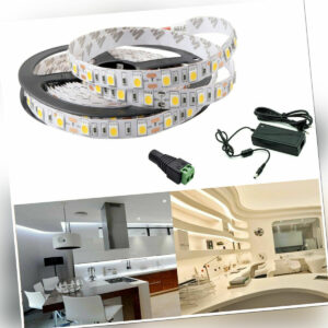 5m-20m LED Stripe Set 2835 SMD Band Leiste Streifen warm kalt weiß Netzteil 12V