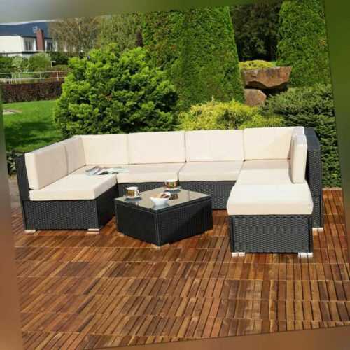 Lounge Sitzgruppe Sitzgarnitur Rattan Polyrattan Set Sofa Rattanmöbel Garnitur