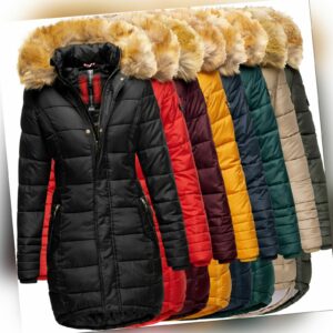 Navahoo PAPAYA Damen Winter Jacke Steppjacke Mantel Parka Kapuze Warm Gefüttert