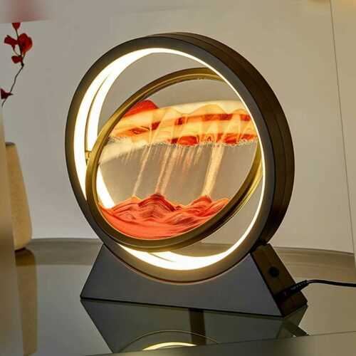 3D Flowing Sand Nachtlicht Sanduhr Lampe Moving Sand Bild-Dekor Dynamische 2023