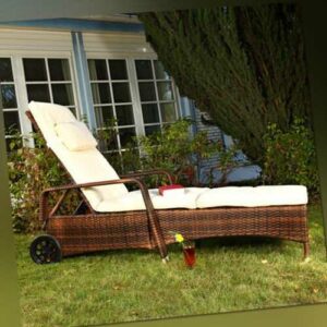 Sonnenliege Gartenliege Rattan Loungeliege Relaxliege Terrassenliege Polyrattan