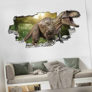 vz22 3D Wandtattoo Kinderzimmer jungen Deko Jungenzimmer Dino Wandtattoo T-Rex