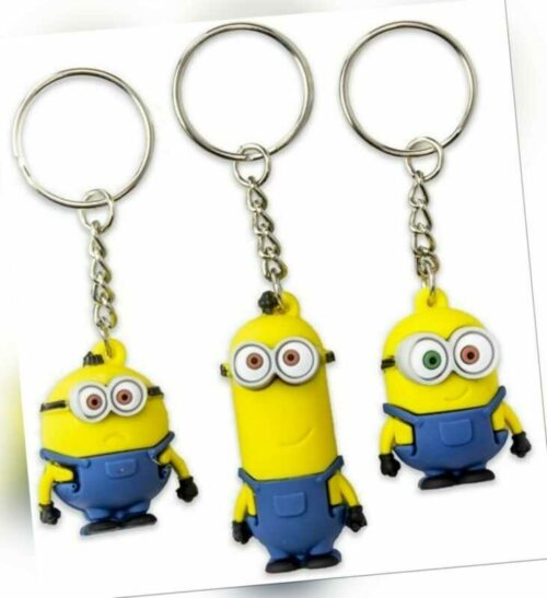 Minions 3D-Schlüsselanhänger ca. 4 cm Kevin Bob Otto Anhänger