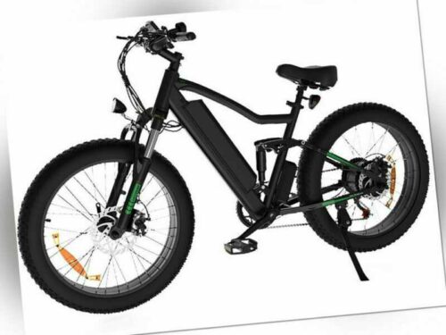 E-Bike Mountainbike 26 Zoll Fat Tire All Terrain 250 Watt 15Ah Fully