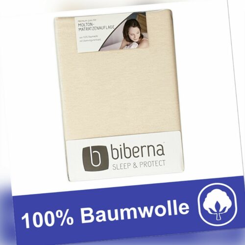 Biberna Premium Molton Matratzenauflage Matratzenschoner Baumwolle waschbar