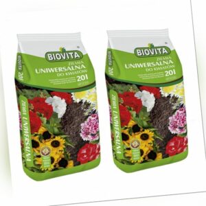 Blumenerde Universalerde Erde Pflanzerde Blumen 2 Säcke Universal-Blumenerde 40L