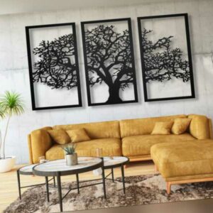 Lebensbaum Baum des Lebens Holz Deko Wanddeko Wallart Dekoration Lebensblume