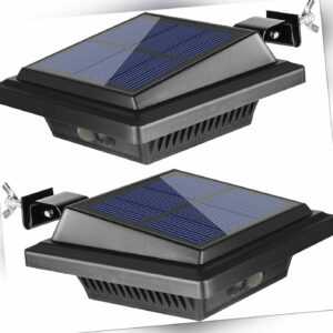 1-4Stk.Dachrinnen Solarlampe mit Bewegungssensor für Zaun-Wandleuchte Hof 40LED