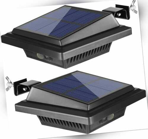 1-4Stk.Dachrinnen Solarlampe mit Bewegungssensor für Zaun-Wandleuchte Hof 40LED