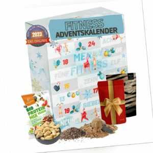 Adventskalender 2023 Fitness für Sportler mit 24 proteinreichen Produkten Fit