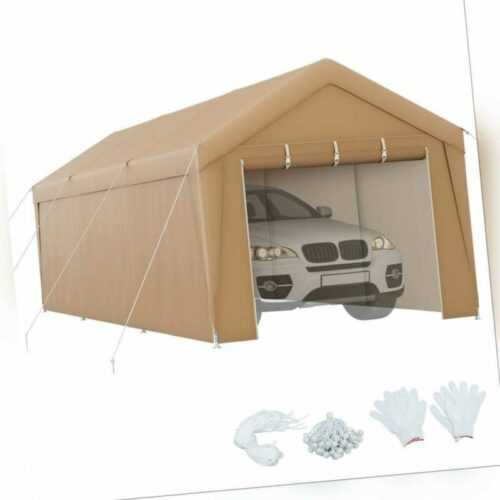 Carport Garagenzelt PE Zeltgarage 301x600x285cm tragbar Schuppen Auto Garage