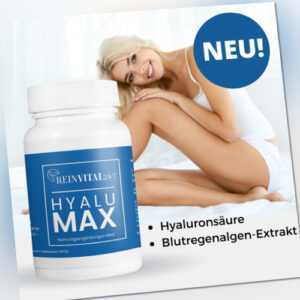 Hyaluronsäure 120 - 500mg  - Kapseln hochdosiert - Vegan - Hyaluron Haut Gelenke