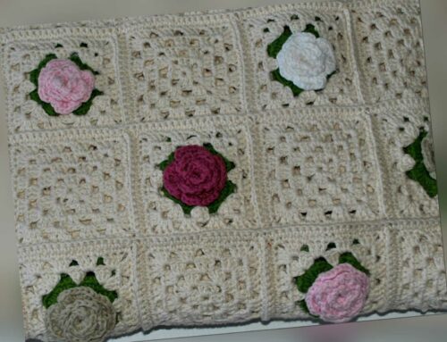 Granny Square  Kameliendecke Wohndecke  Kuscheldecke Handarbeit