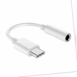 USB C auf (Aux) 3,5mm Klinke Adapter Kabel Weiß Huawei Realme HTC OPPO XIAOMI