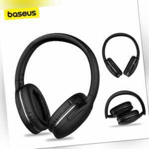 Baseus Kabellos On Ear Kopfhörer Bluetooth 5.3 Headset Stereo Bass Faltbare AUX