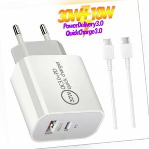 Für Samsung Galaxy A24 A23 A14 A13 Usb C Adapter 30W Schnellladegerät Ladekabel