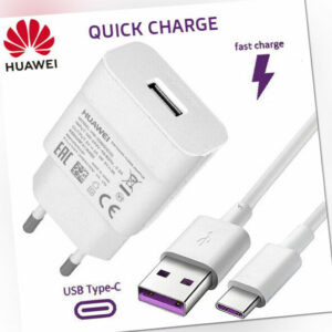 Original Schnell-Ladegerät für Huawei QUICK-CHARGE Ladekabel fast-charger USB-C