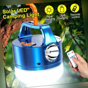 Solar LED Camping Licht USB Wiederaufladbare Lampe Outdoor Suchscheinwerfer  DHL