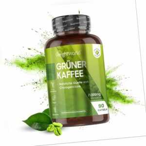 Grüner Kaffee Kapseln - 90Stk - 21.000mg Grünkaffee Extrakt - Vegan green coffee