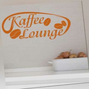 Wandtattoo Kaffee Lounge, Küche, Wandaufkleber, Wandsticker, Wanddekoration