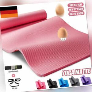 Yogamatte Rutschfest Fitnessmatte Gymnastikmatte Pilates Sportmatte Bodenmatte