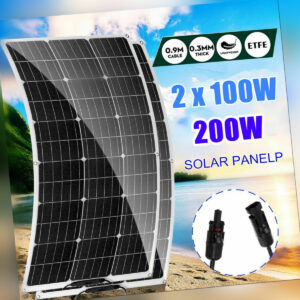 200W Flexibel Solarmodul Solarpanel Monokristallin Für Wohnmobil Auto Camping DE