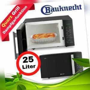 Bauknecht Mikrowelle Quarz Grill 25 L Dampfgaren Display 1000W Schwarz Automatik