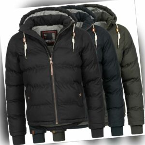 A. Salvarini Herren warme Designer Winterjacke Winter Stepp Jacke gefüttert