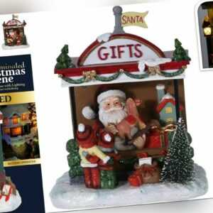 Christmas Decoration Ornament 4 Designs Light Up Santa's Christmas Shops Toys