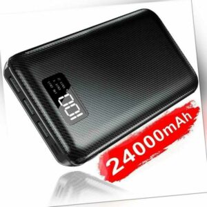 Powerbank 24000mAh Externer Akku Tragbares Ladegerät Power Bank doppel USB